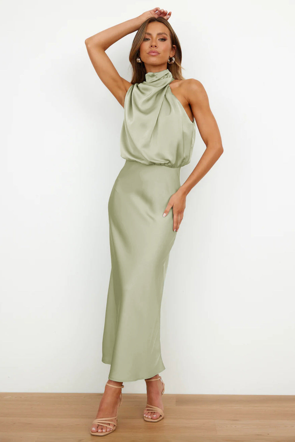Sensual Satin Silhouette Dress