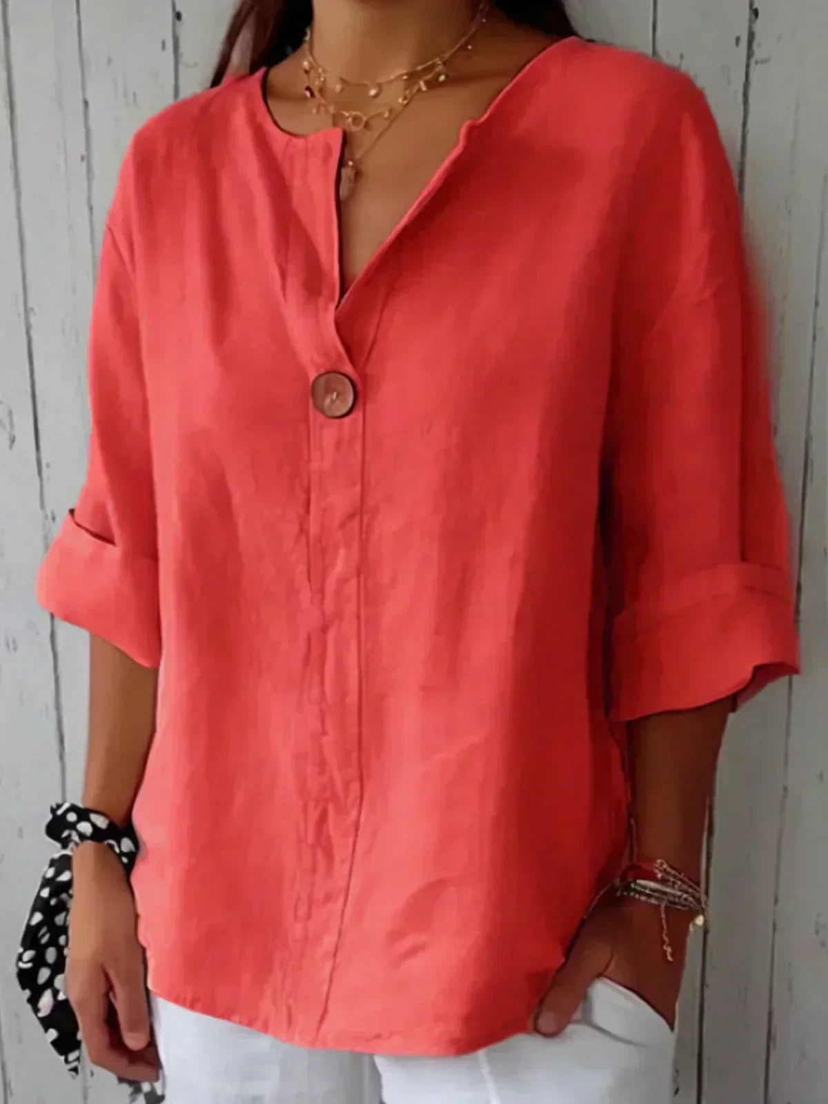 Effortless Chic V-Neck Blouse