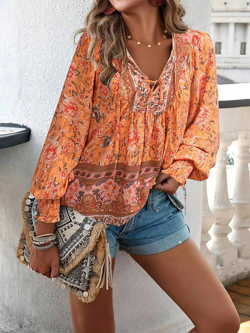 Fresh Floral Boho Summer Top