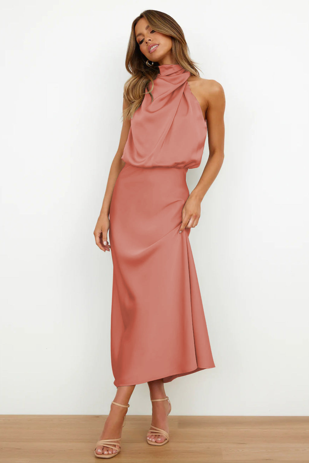 Sensual Satin Silhouette Dress