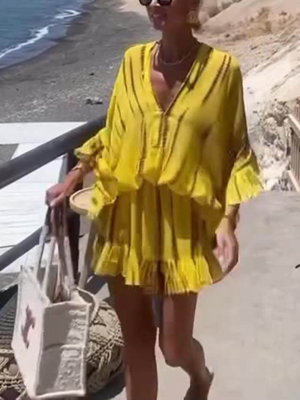 Effortless Everyday V-Neck Mini Dress