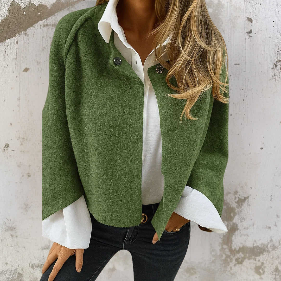 Cashmere-Soft Cropped Jacket