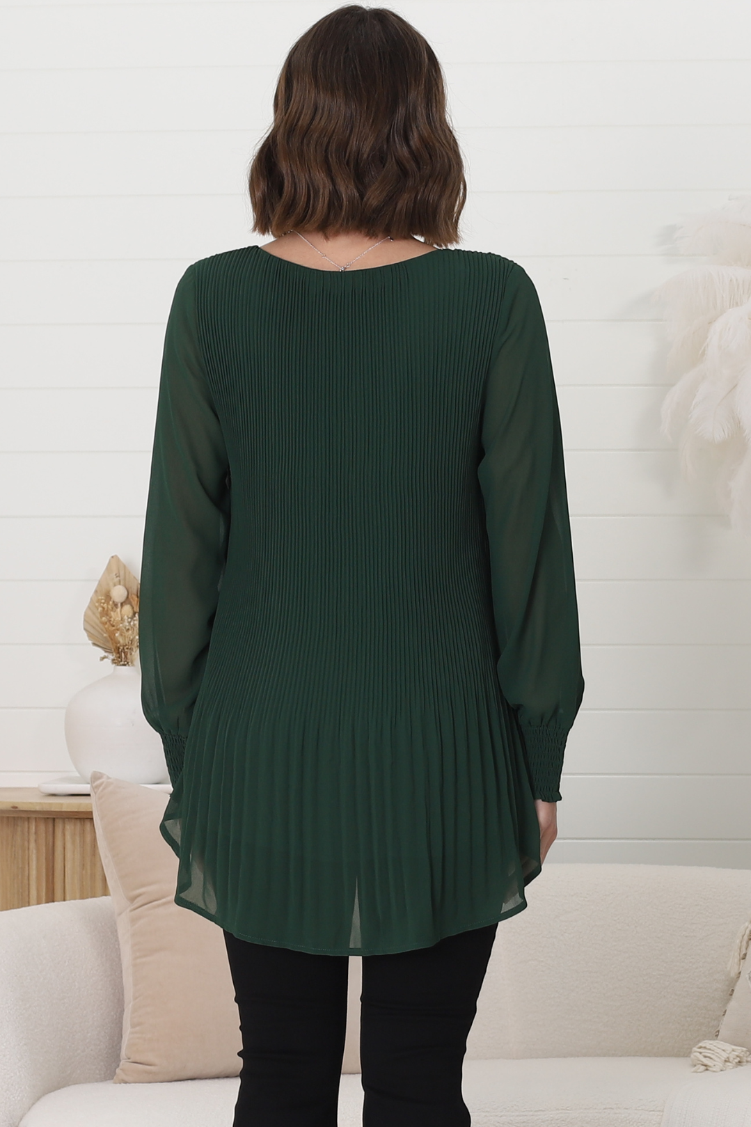 Effortless Chic Plisse Blouse