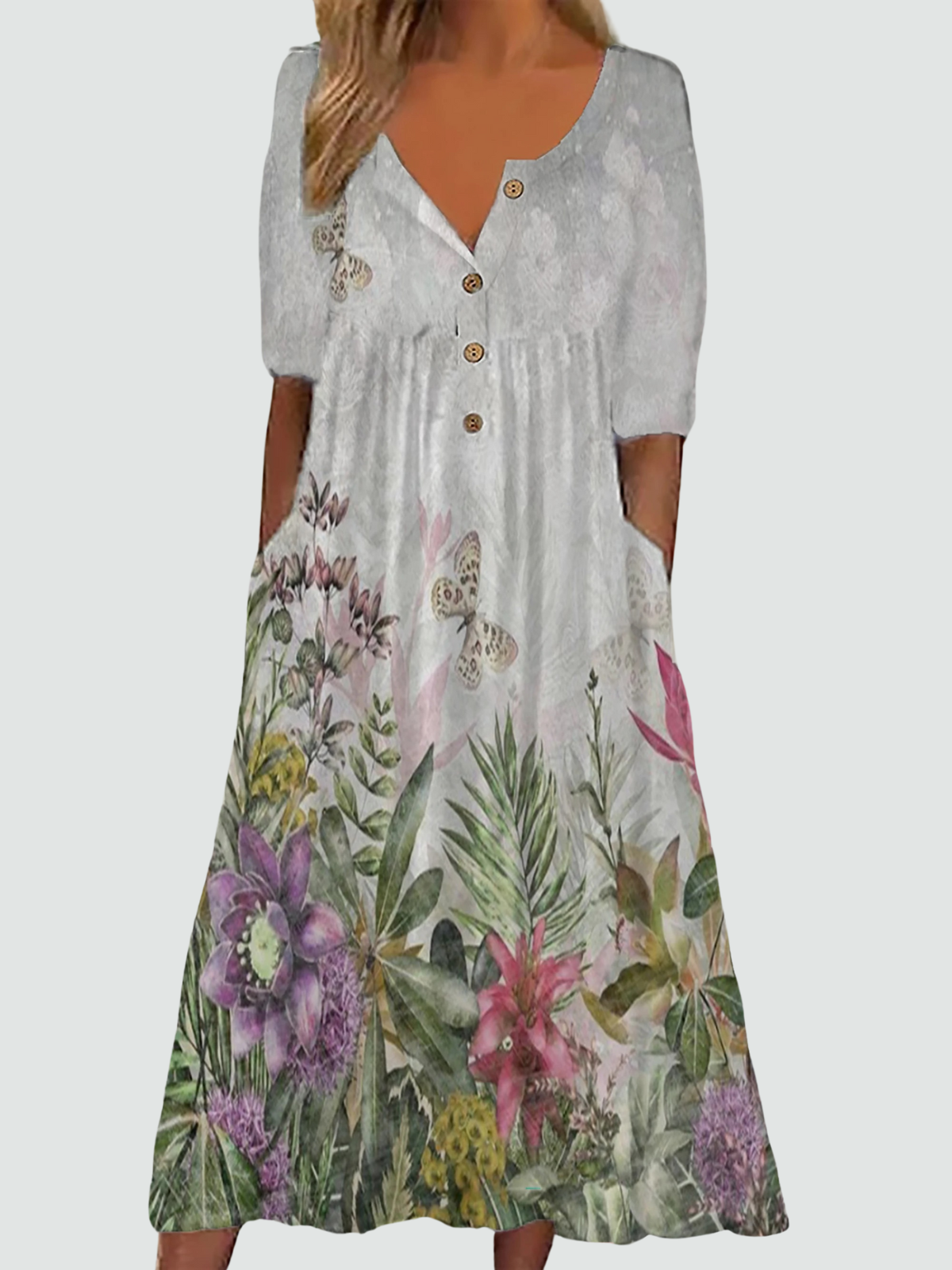 Effortless Floral Comfort Dress