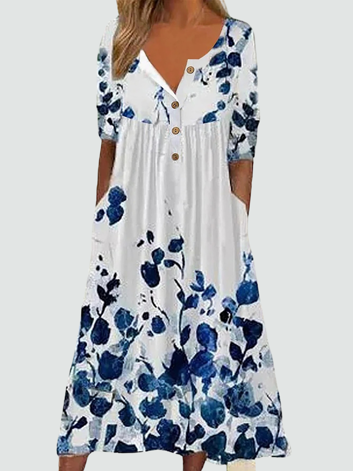 Effortless Floral Comfort Dress