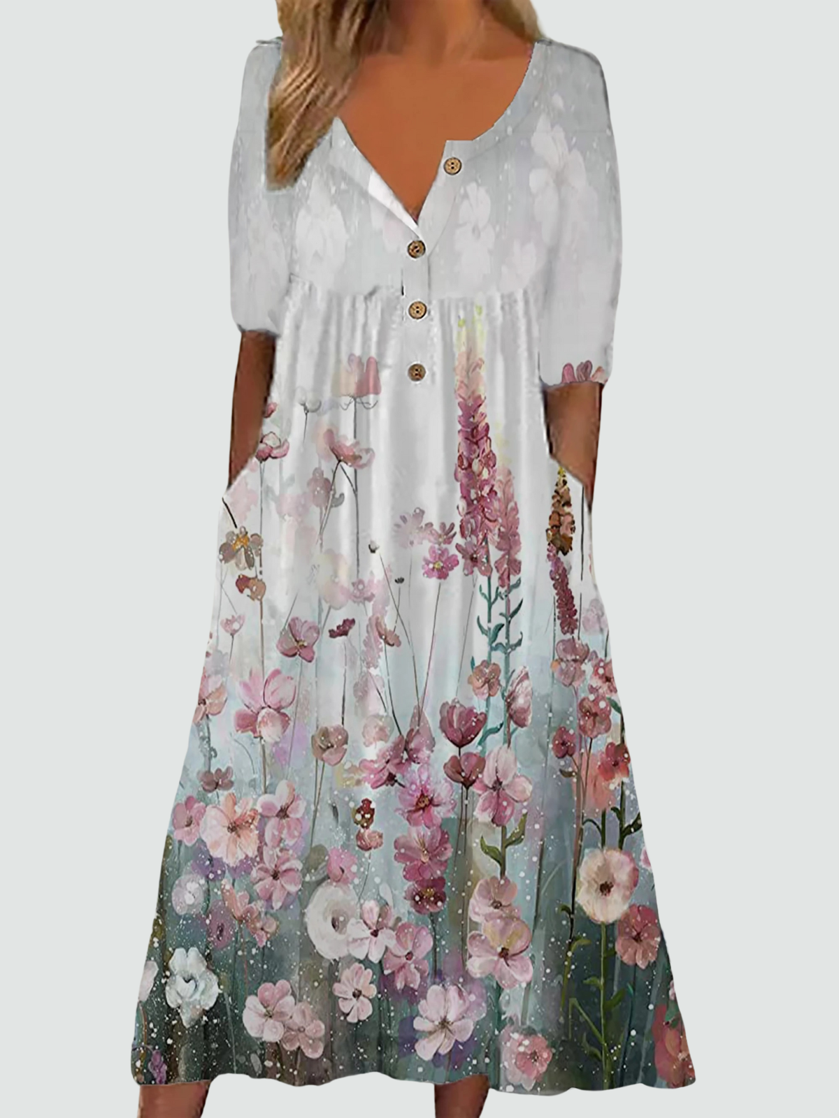 Effortless Floral Comfort Dress
