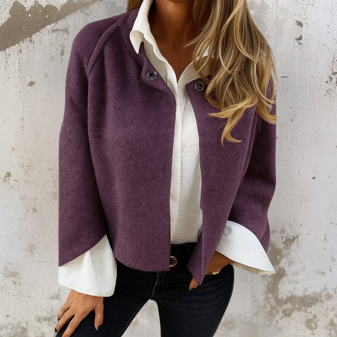Cashmere-Soft Cropped Jacket