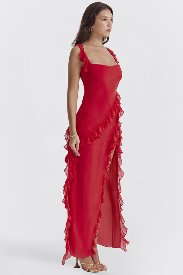 Chic Summer Ruffle Maxi Dress