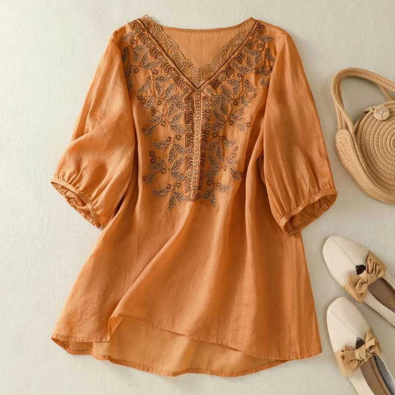 Embroidered Comfort Blouse