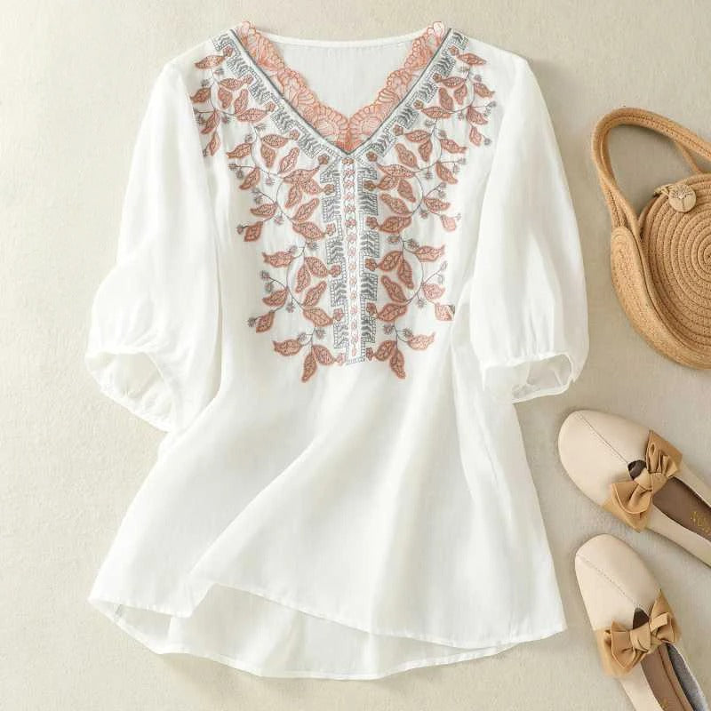 Embroidered Comfort Blouse