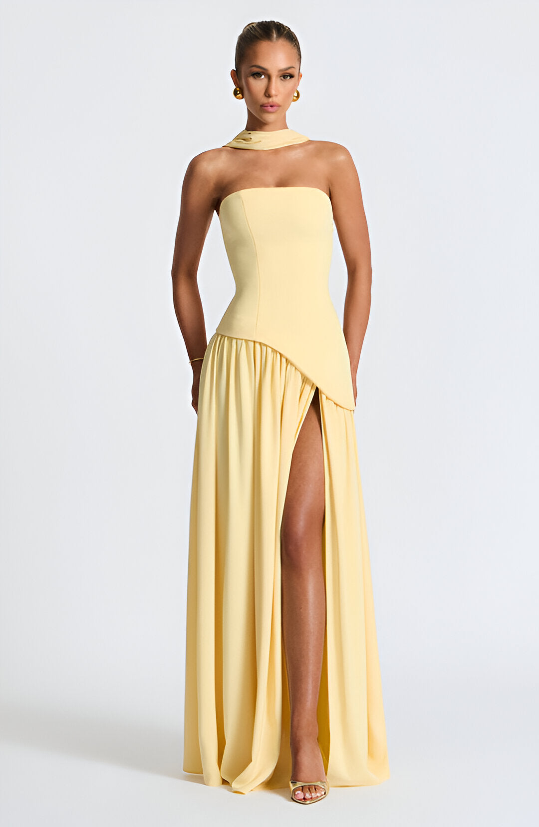 Bold Asymmetric Maxi Dress