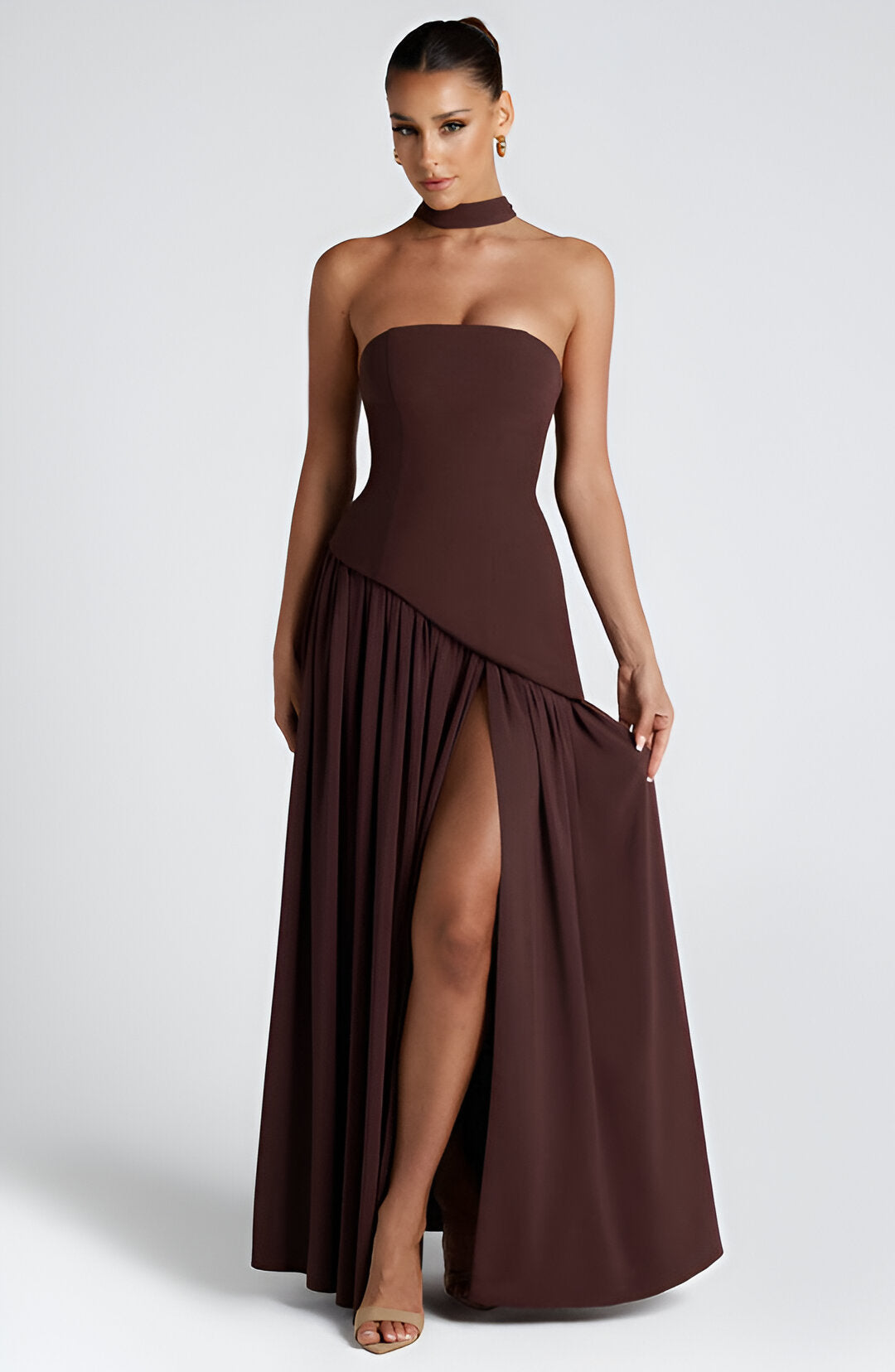 Bold Asymmetric Maxi Dress
