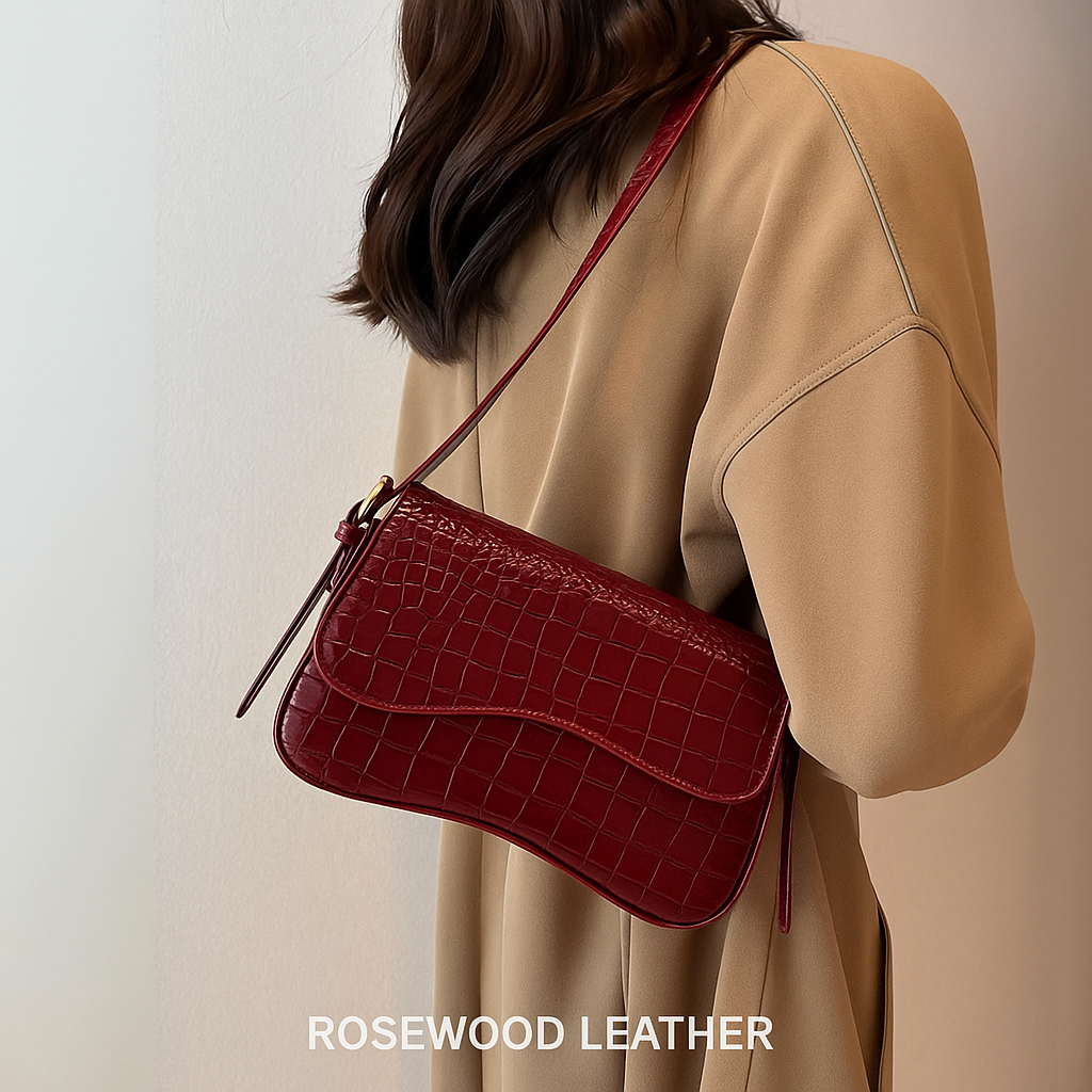 Elegant Croc Shoulder Bag