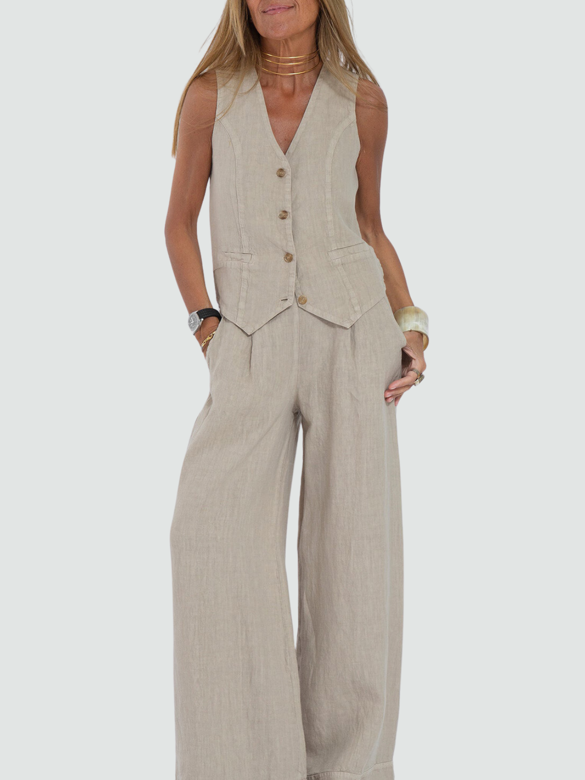 Effortless Chic Cotton Linen Set