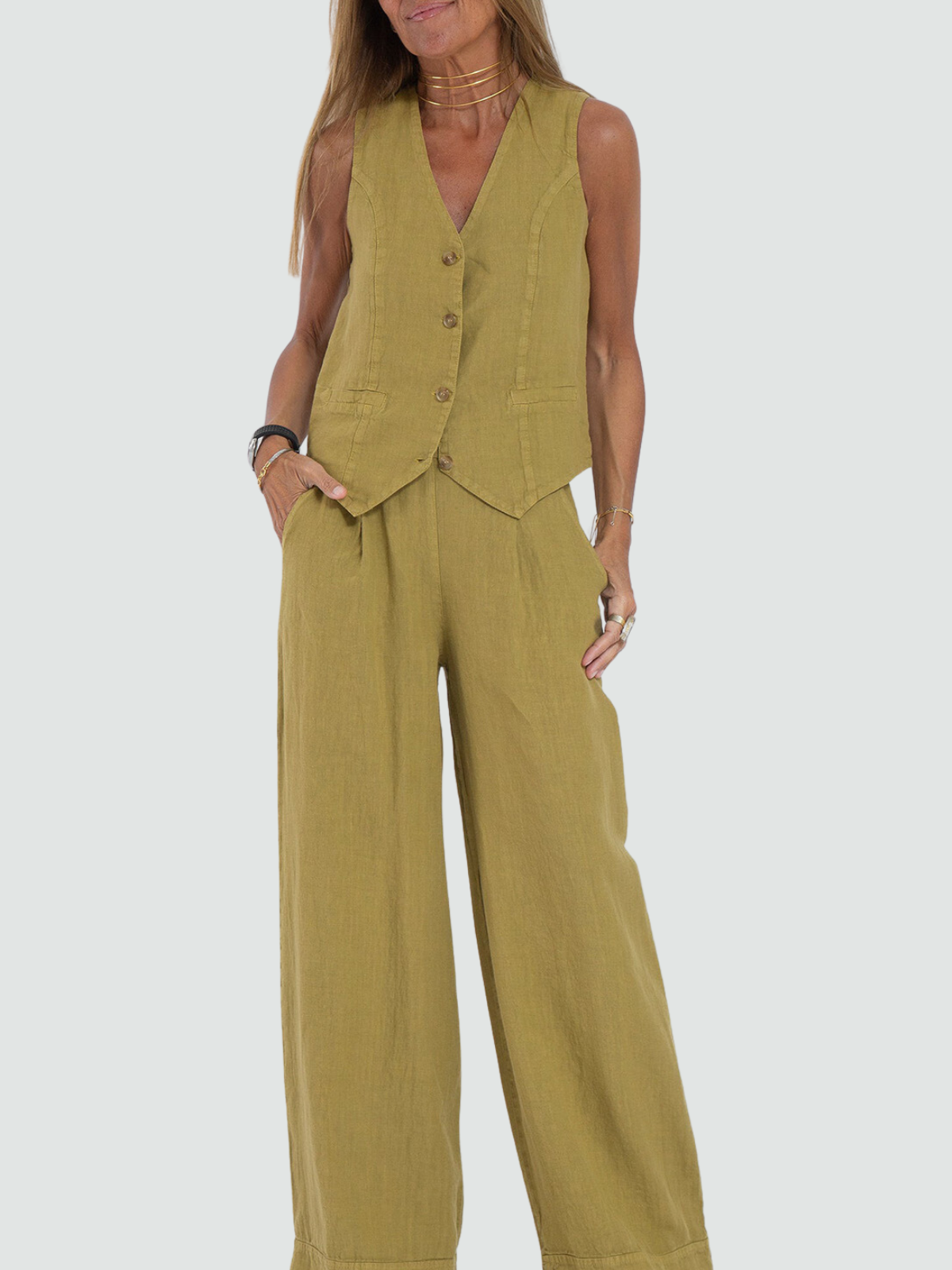 Effortless Chic Cotton Linen Set