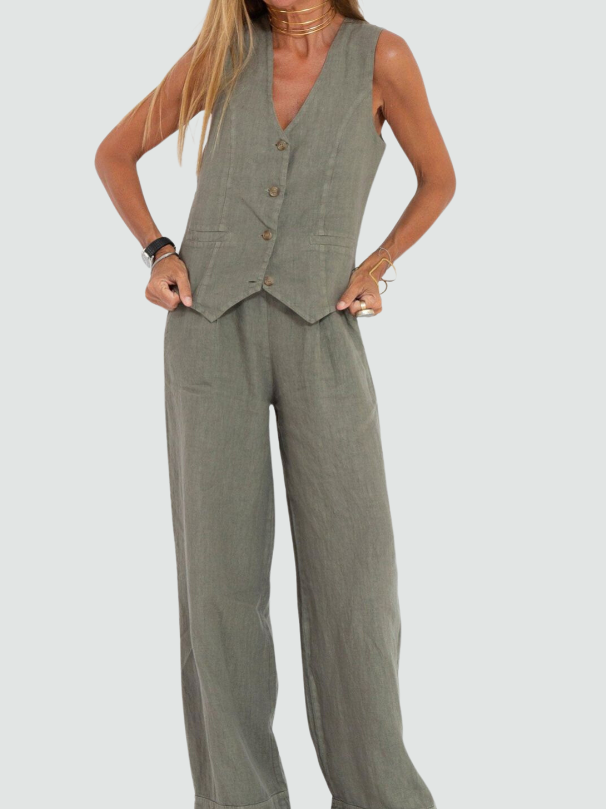 Effortless Chic Cotton Linen Set