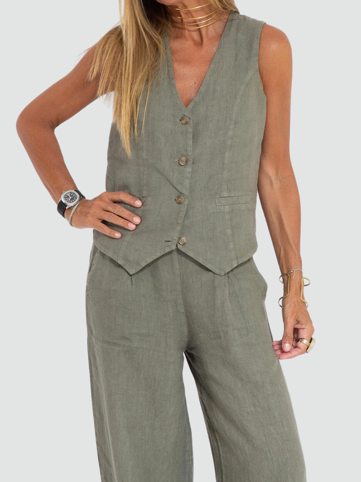 Effortless Chic Cotton Linen Set