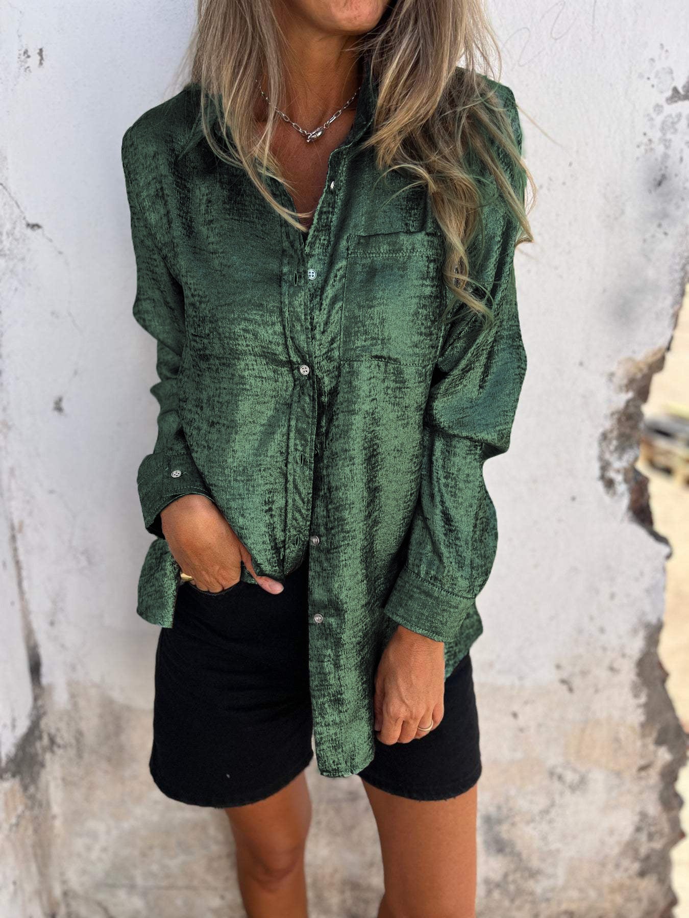 Effortless Elegance Shimmer Shirt