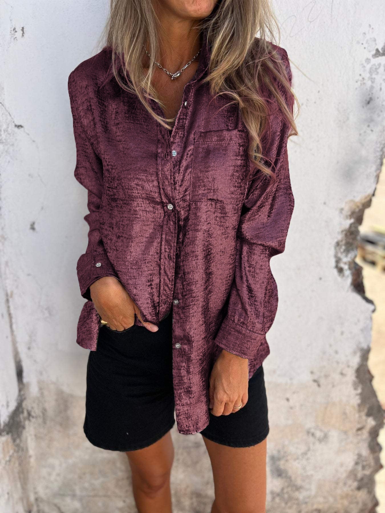 Effortless Elegance Shimmer Shirt