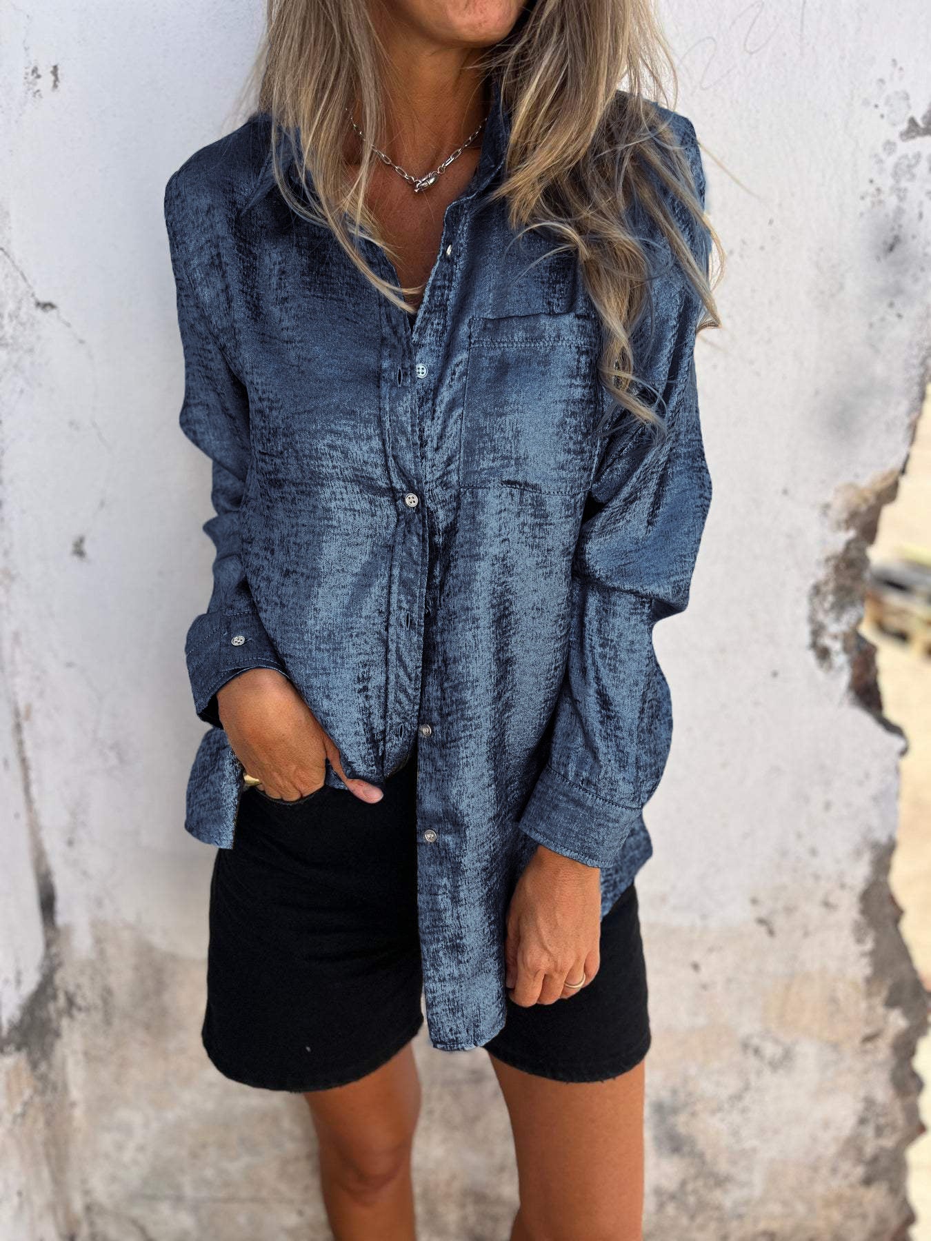 Effortless Elegance Shimmer Shirt