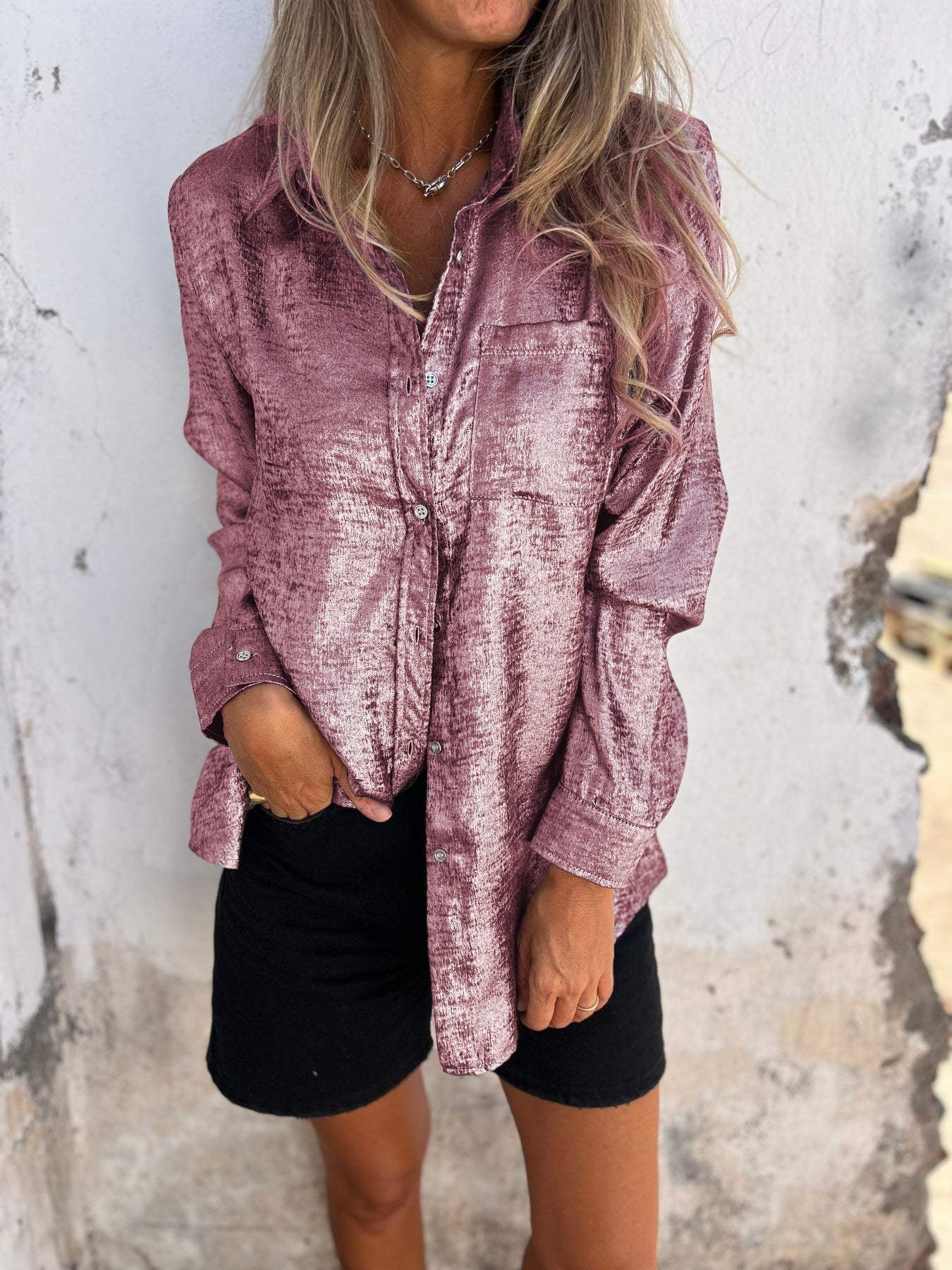 Effortless Elegance Shimmer Shirt