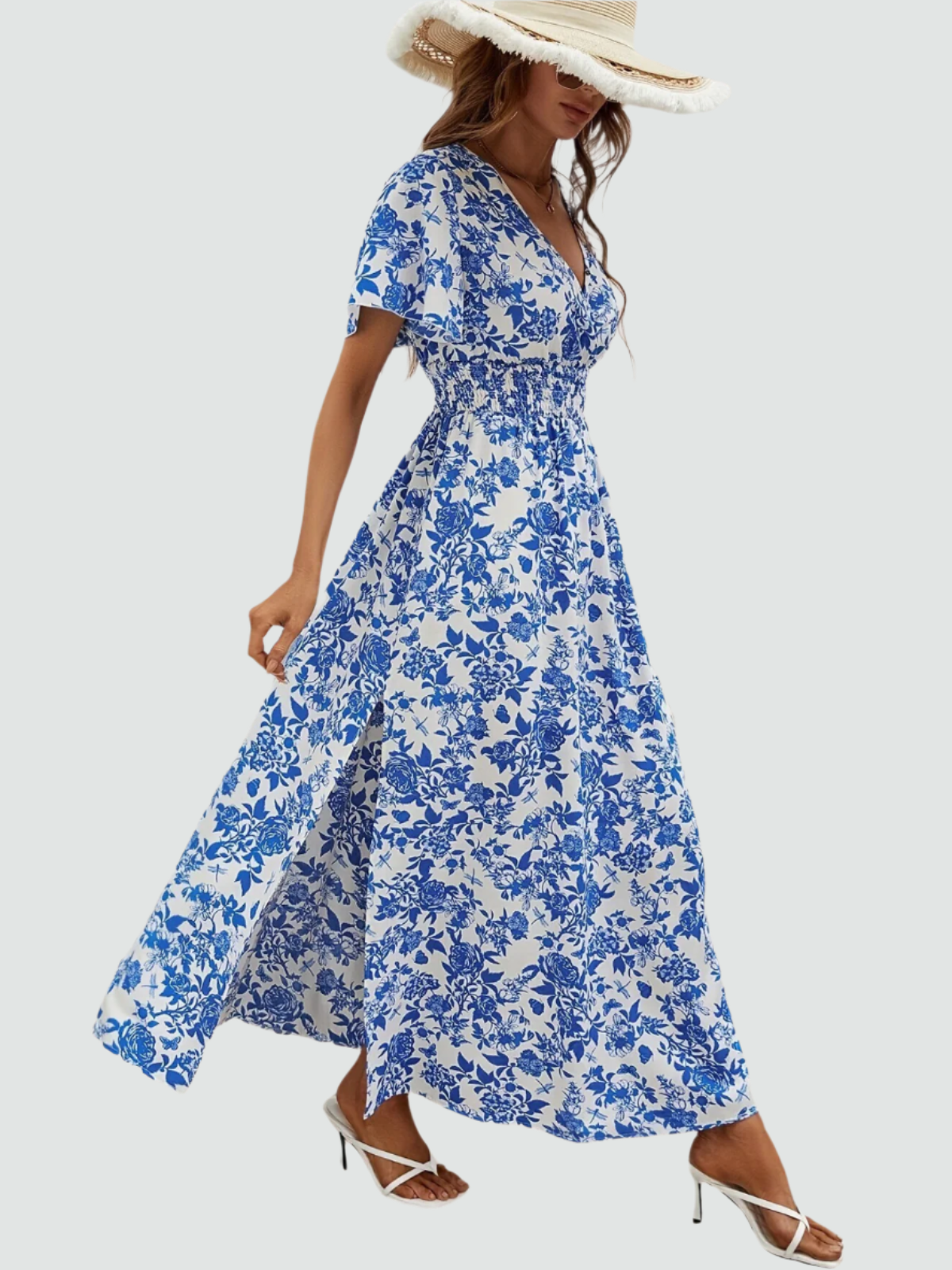 Flattering Boho V-Neck Sun Dress