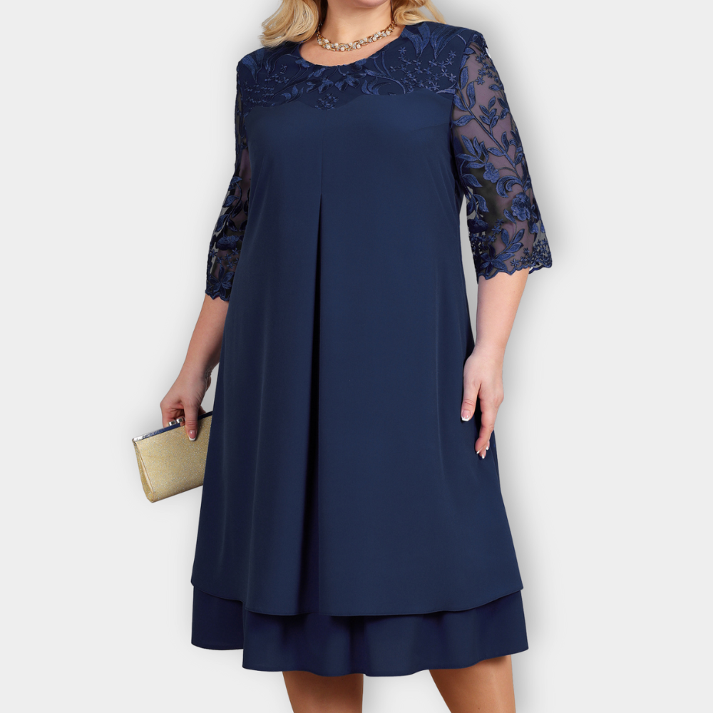 Elegant Confidence Plus-Size Banquet Dress