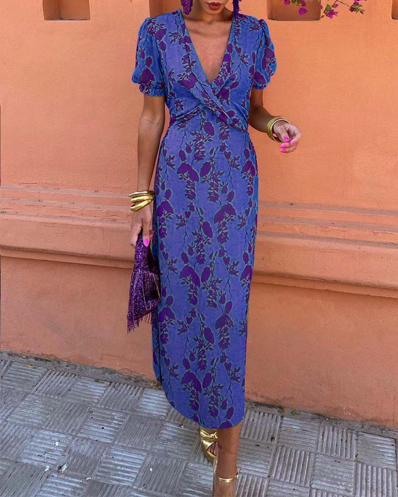 Effortless Elegance V-Neck Midi Dress