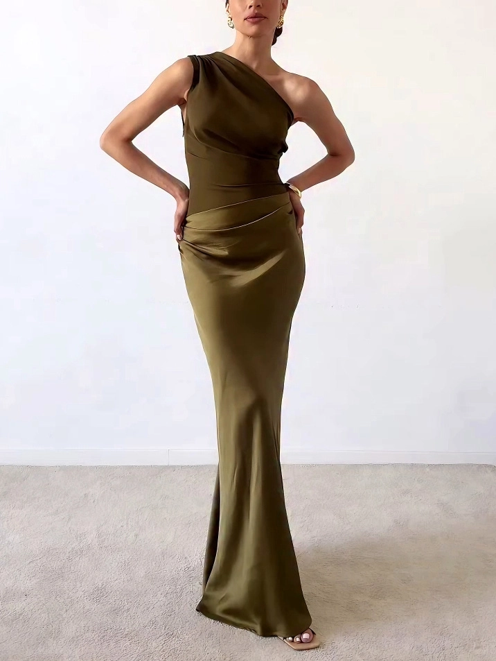 Enchanting One-Shoulder Maxi Dress