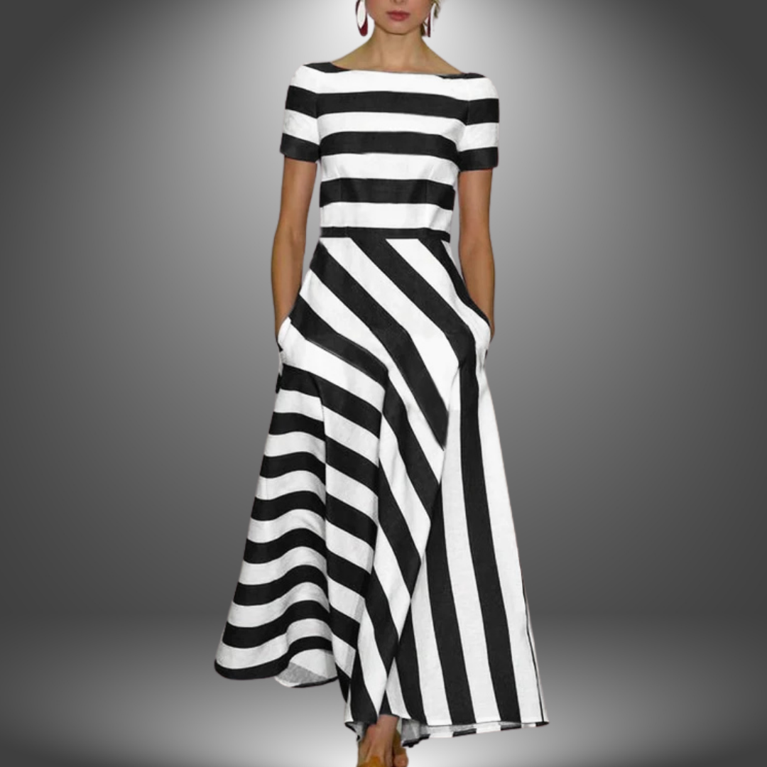 Striped Artisan Dress for Effortless Elegance