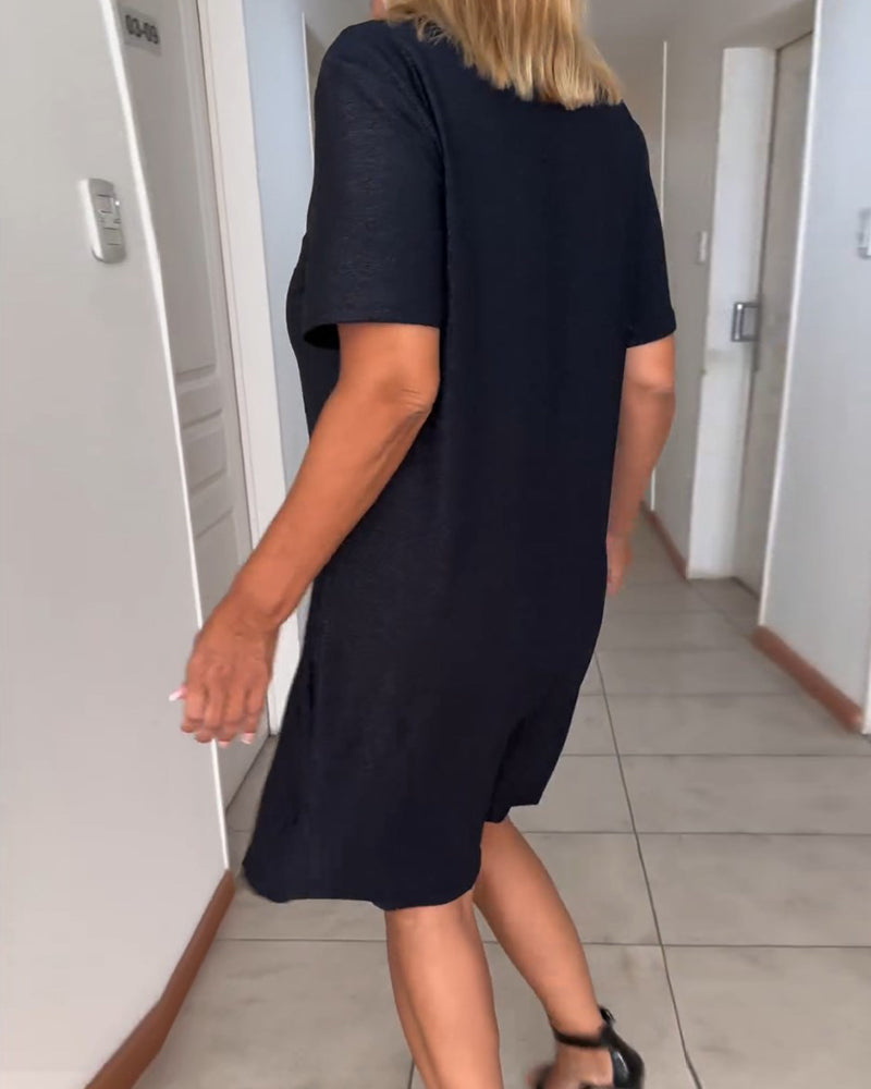 Effortless Style V-Neck Dress