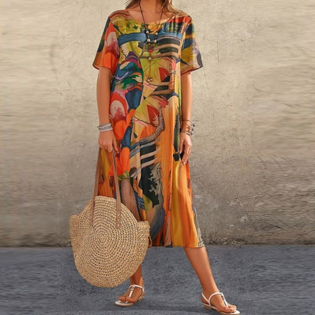 Effortless Artistic Comfort Dress