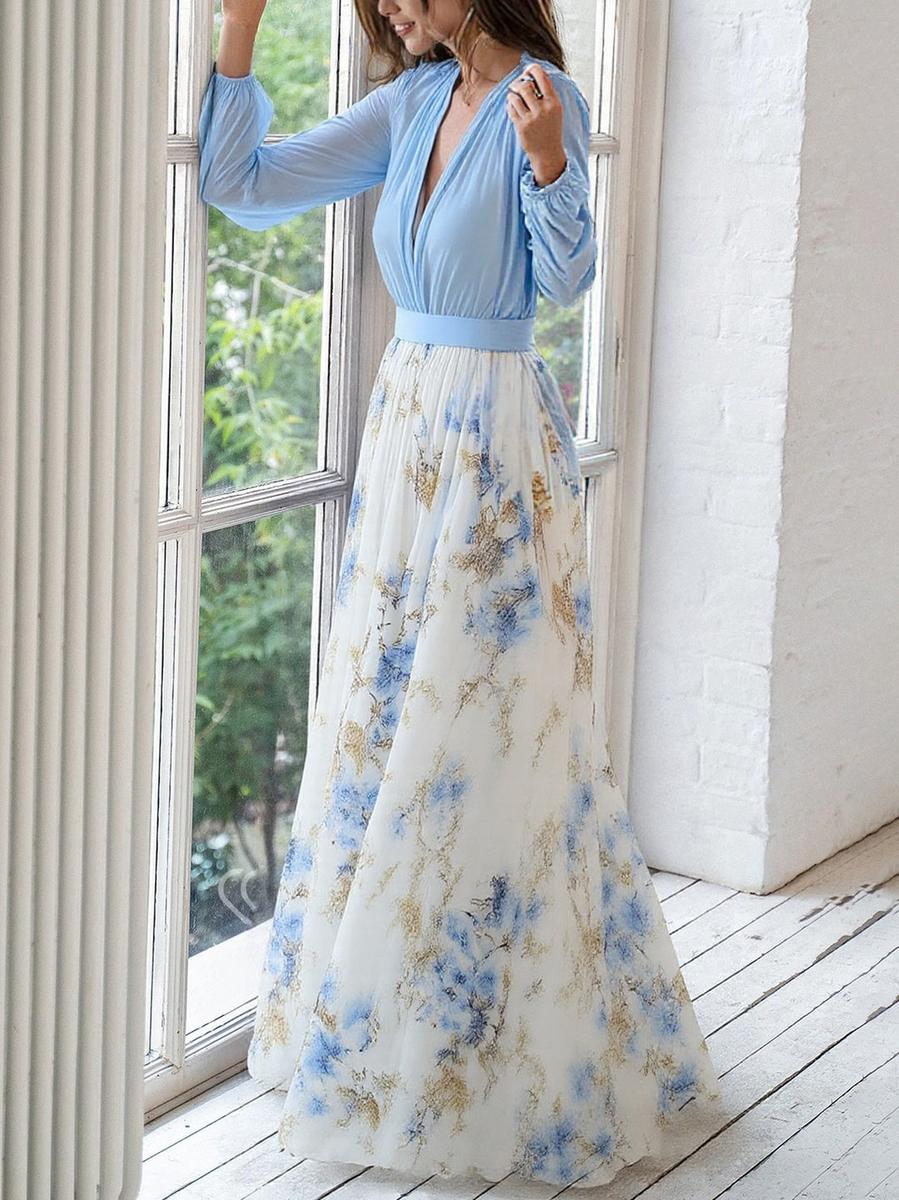 Elegant Flowing Floral Dress