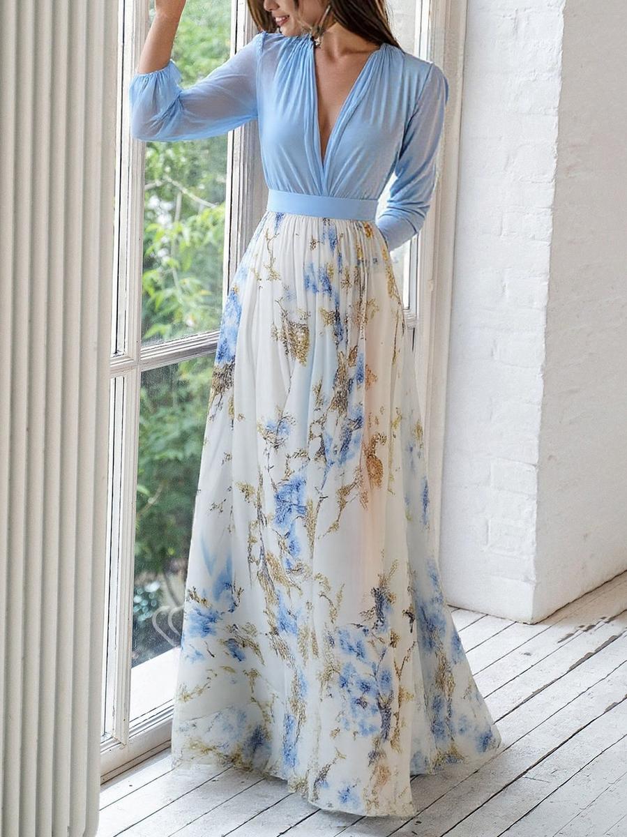 Elegant Floral Maxi Dress