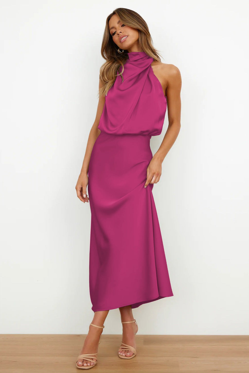Sensual Satin Silhouette Dress