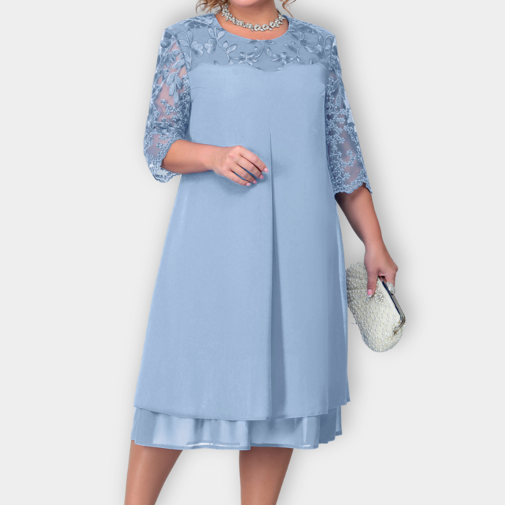 Elegant Confidence Plus-Size Banquet Dress