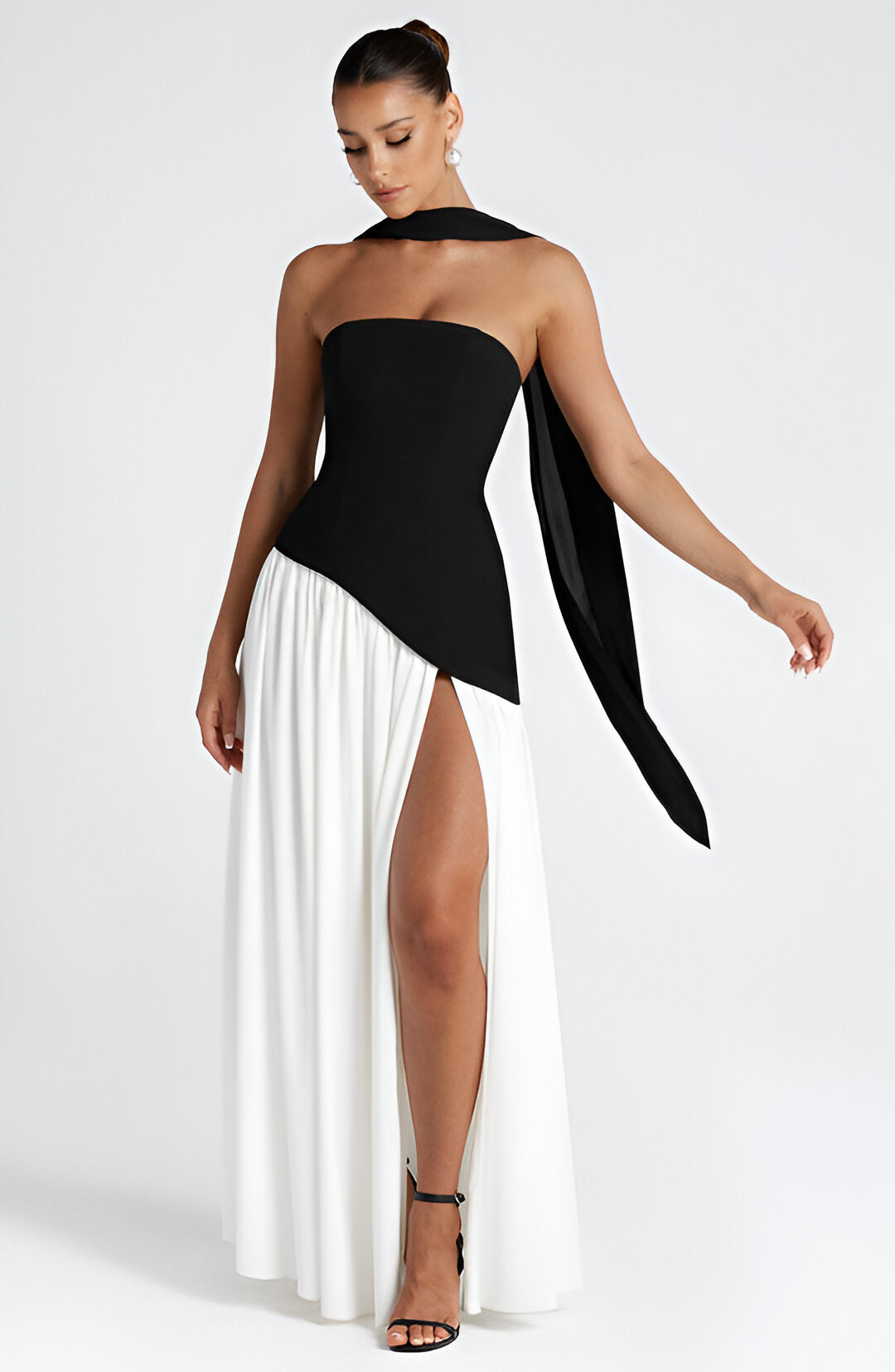 Bold Asymmetric Maxi Dress