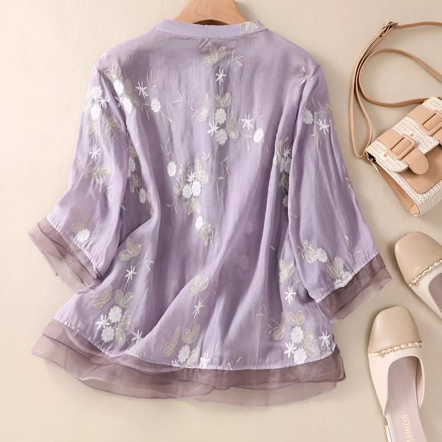Embroidered Elegance Cotton Top