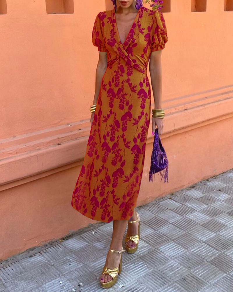 Effortless Elegance V-Neck Midi Dress