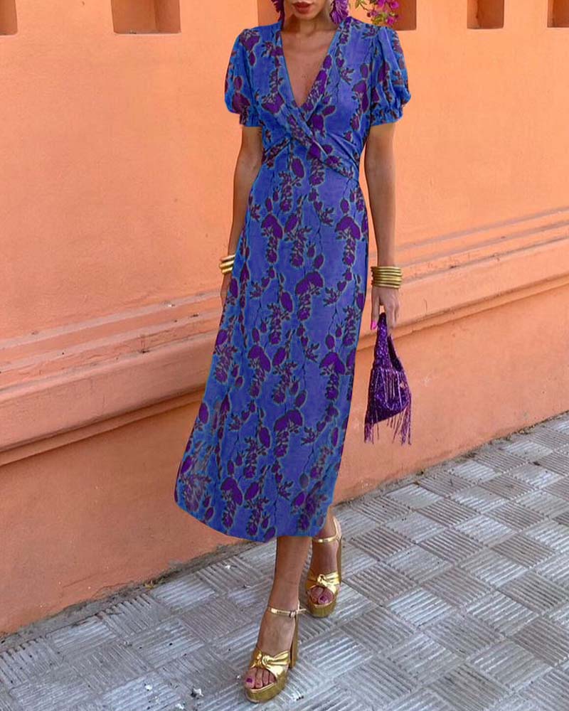 Effortless Elegance V-Neck Midi Dress