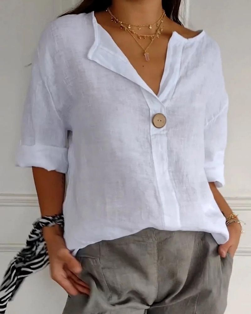 Effortless Chic V-Neck Top