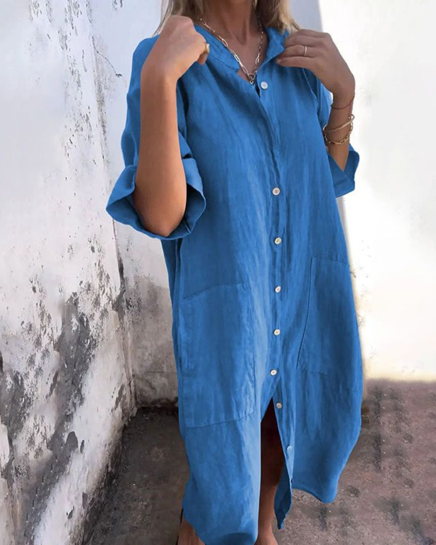 Breezy Elegance Shirt Dress
