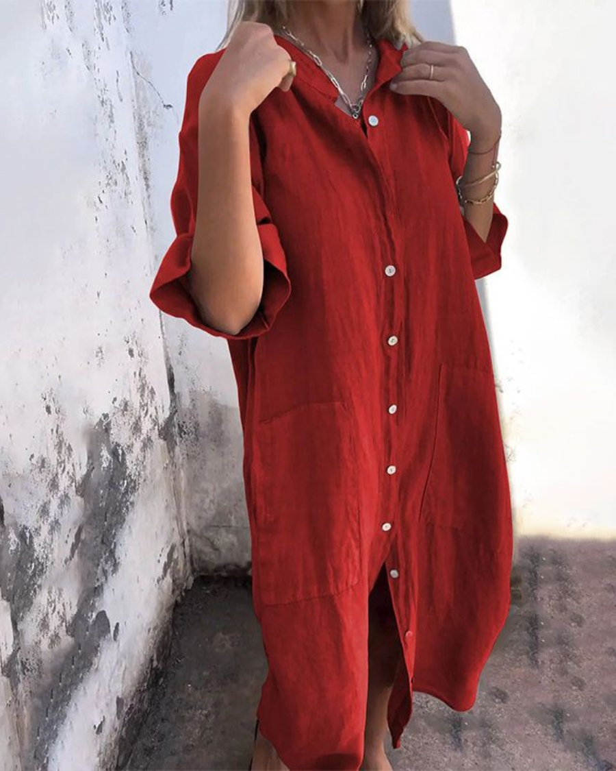 Breezy Elegance Shirt Dress