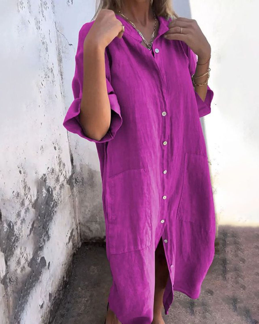 Breezy Elegance Shirt Dress