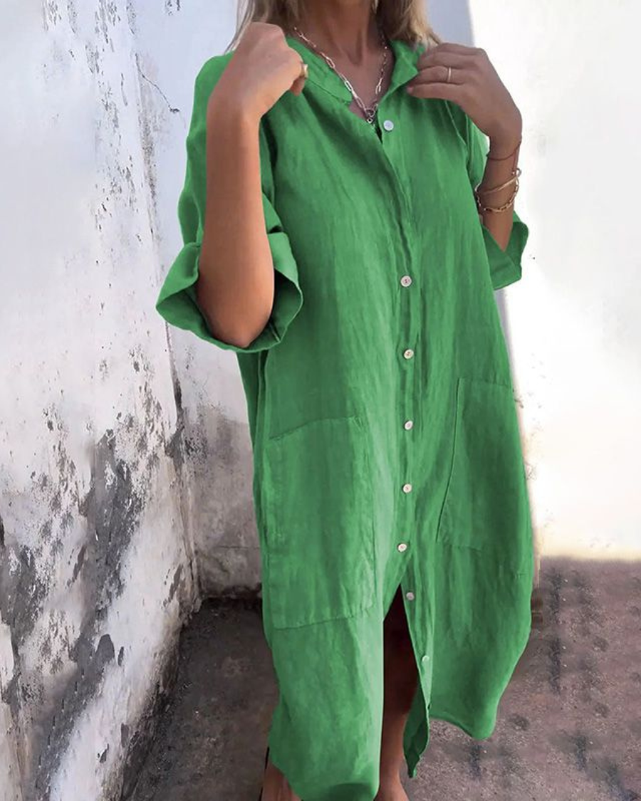 Breezy Elegance Shirt Dress