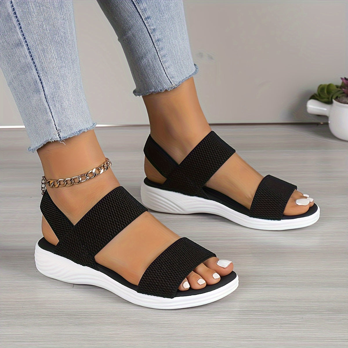 Elegant Comfort Stretch Sandals