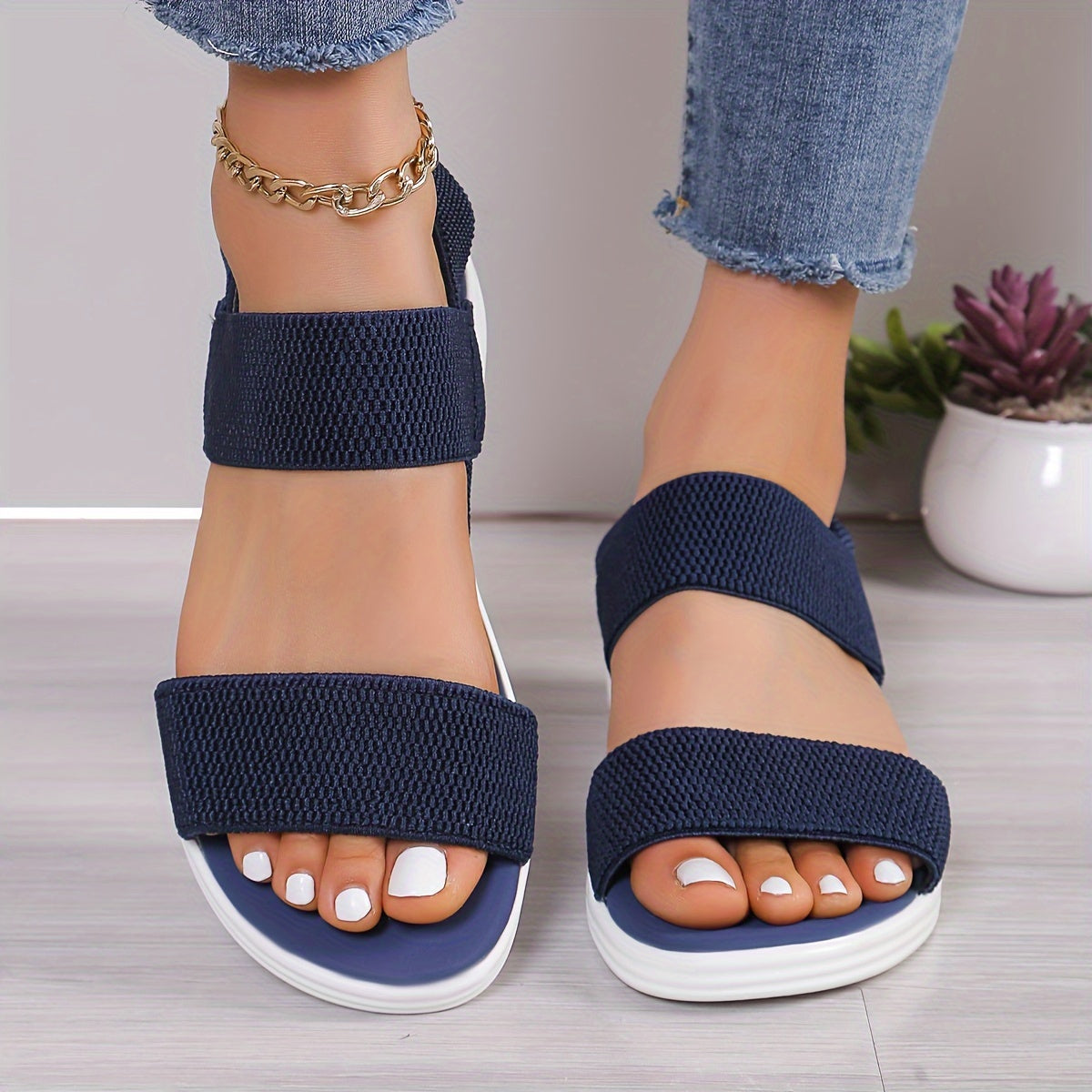 Elegant Comfort Stretch Sandals