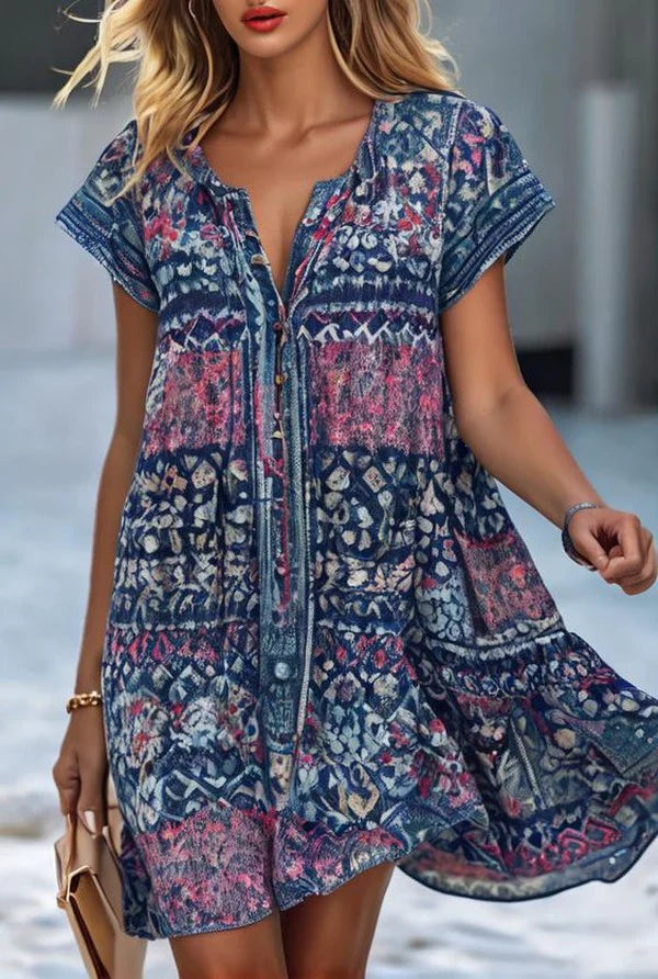 Bold Print Statement Mini Dress