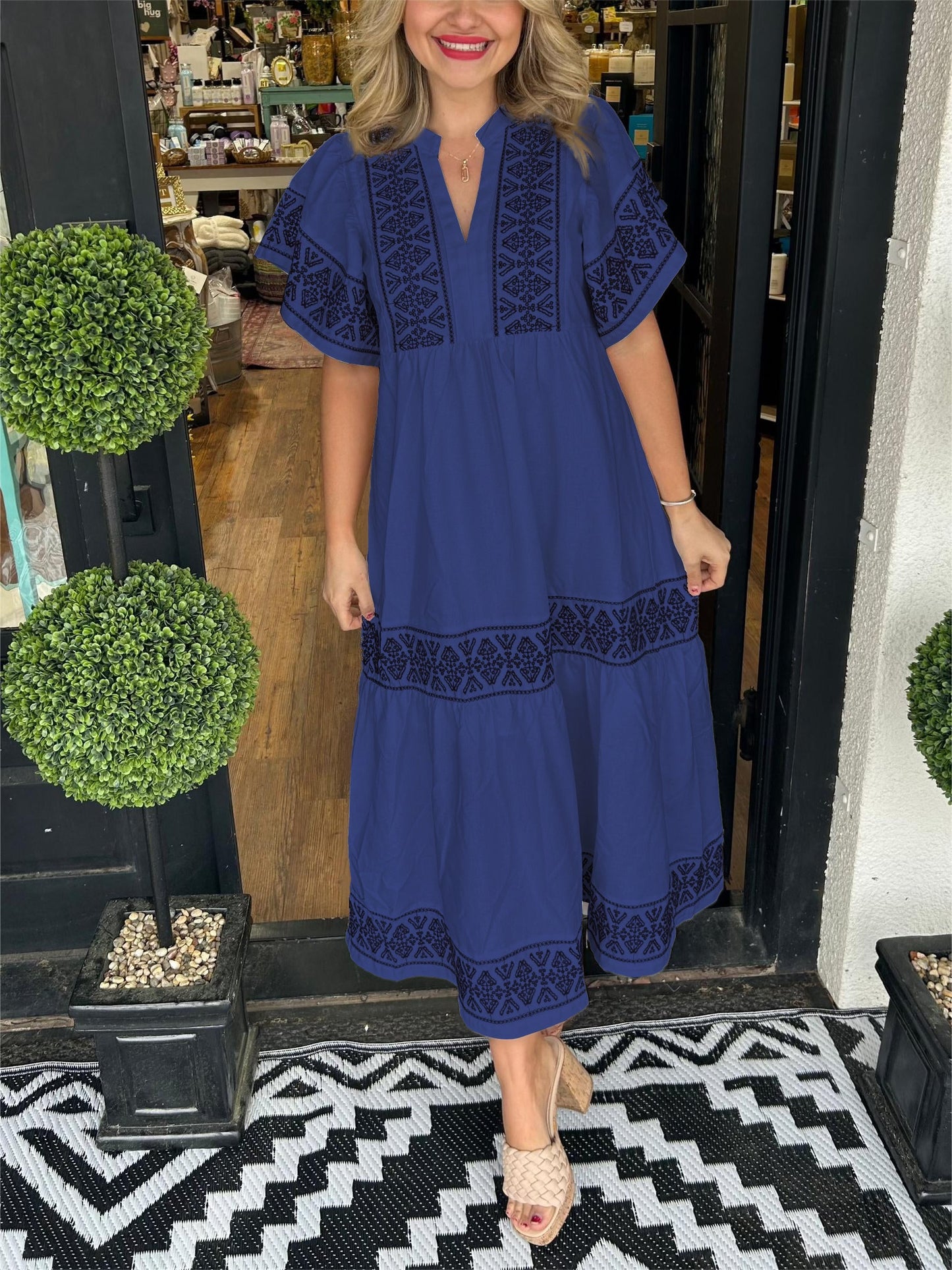 Effortless Boho Elegance Midi Dress