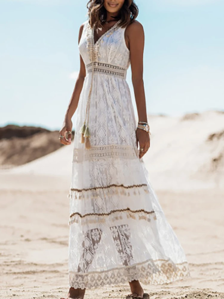 Effortlessly Chic Boho Tassel Dress